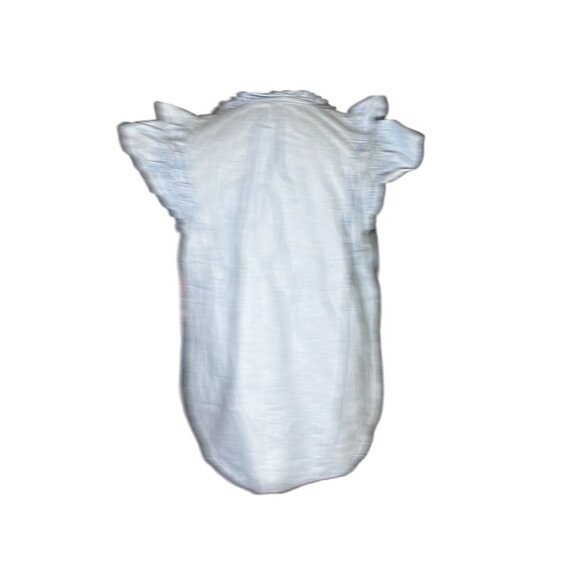 Lauren Jeans Co. Womens Ruffle Sleeve Light Blue Button-Up Blouse M 100% Cotton - Picture 3 of 10